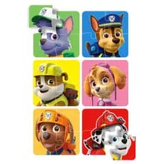 Kit 6 Jogos Quebra Cabeça Infantil Mdf 4 peças PATRULHA CANINA - FLORESTA - FAZENDA - DINOSSAURO