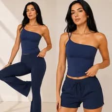Top Regata Feminina  Academia Suplex Um Ombro Alcinha Feminina Estilosa Moda Gringa Com Forro Y2K Gringa