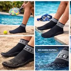 Meia Sapatilha Beach Tennis Areia Volei Futvolei Neoprene Antitermica Hibrida