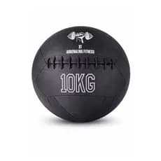 Wall Ball 10kg Premium Couro Reforçado Treino Funcional Cross Training