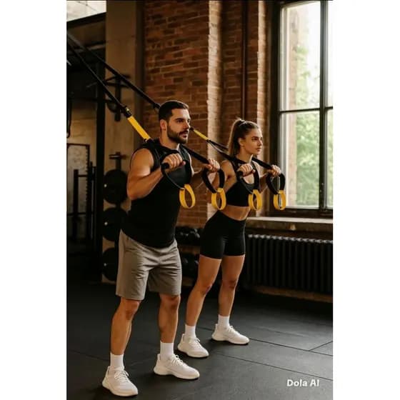 Fita de Suspensão TRX Treinamento Funcional Profissional Ajustável Pilates Yoga Fisioterapia Saúde