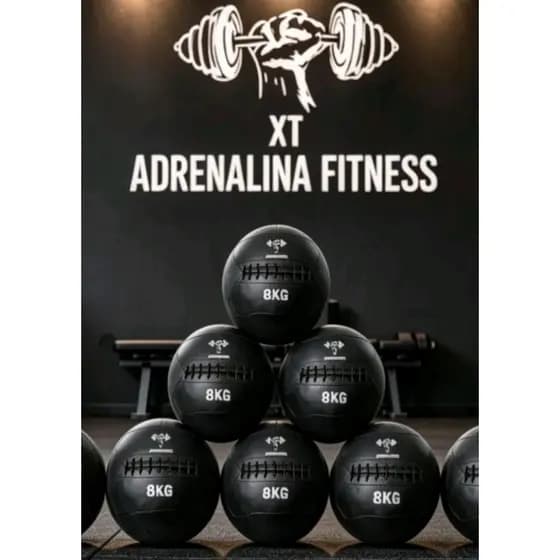 Wall Ball Fitness 8kg Treino Funcional Crossfit Ac ademia Bola Peso HIIT Musculação Força Resistência Cardio