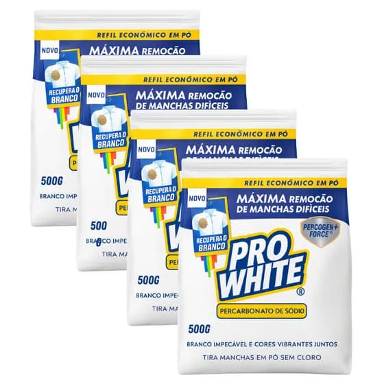 Kit 4 Tira Manchas Percabonato de Sódio ProWhite 500g