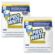 Kit 2 Tira Manchas Percabonato de Sódio ProWhite 500g
