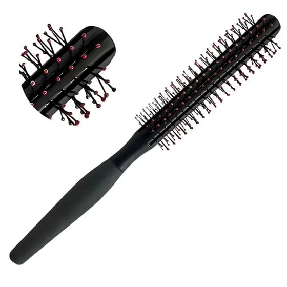 Escova Cabelo Pente Cilíndrico Estilo Profissional Salão de Beleza Barbearia