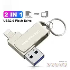 Memória adequada para iPhone/USB 3.0 dois em um pen drive de Interface dupla de alta velocidade OTG 512GB/1TB/2TB pen dr