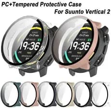 PC + Capa Protetora Temperada Anti-Risco Cobertura Completa De Tela Pára-Choques Escudo Protetor Para Suunto Vertical 2