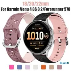 Pulseira De Relógio De 18mm 20mm 22mm Para Garmin Venu 4 3 3S 2/Forerunner 570 265 255 165/Vivoactive 6 5 Pulseiras Subs