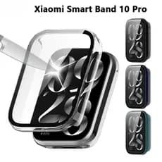 Caso De Vidro Temperado Para Xiaomi Banda 10 Pro Versão Cerâmica Smartwatch Relógio Inteligente Padrão Capa Escudo