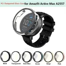 Capa Completa Para Amazfit Active Max A2557 Protetor De Vidro Temperado Huami Pára-Choques Quadro Acessório