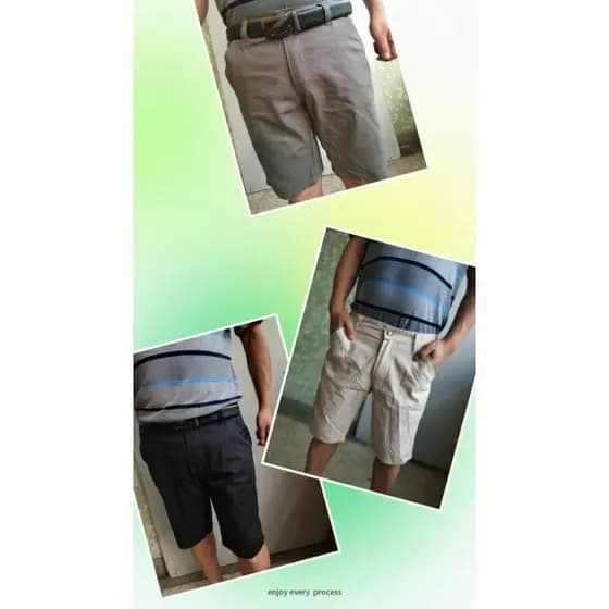 Kit 3 Bermuda Sarja Masculino Brim Short