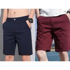 Kit 2  Bermuda Sarja Masculino Brim Short