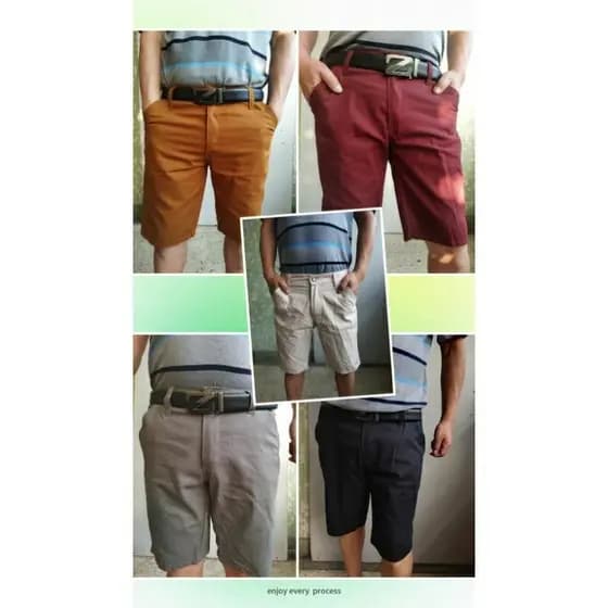 Kit 5 Bermuda Sarja Masculino Brim Short