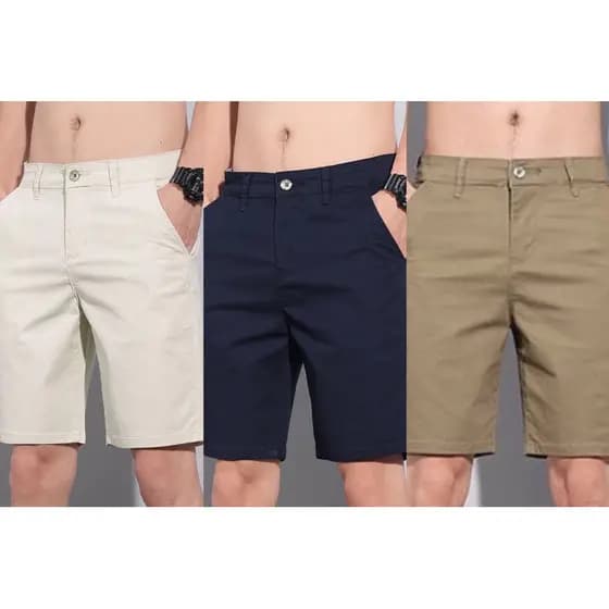 Kit 3 Bermuda Sarja Masculino Brim Short