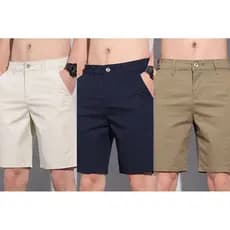 Kit 3 Bermuda Sarja Masculino Brim Short