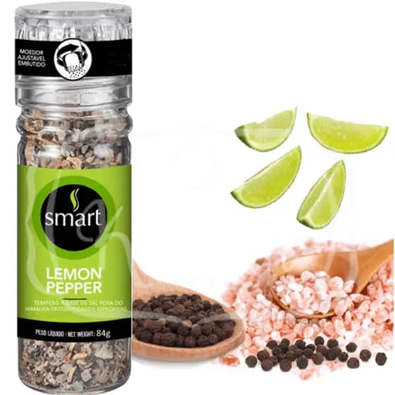 Tempero Lemon Pepper Com Moedor Smart Vidro 84g