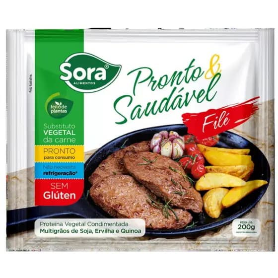 Filé Vegetal Pronto Saudável 200g  Sora Alimentos