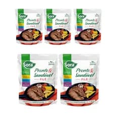 Kit com 5 Filé Vegetal Pronto Saudável 200g  Sora Alimentos