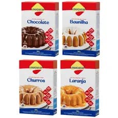 Kit com 4 Mistura para Bolo Lowçúcar Sabores Zero Adição de Açúcares 150g - Lightsweet