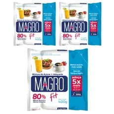 Kit com 3 Açúcar Magro Light 400g - Lightsweet