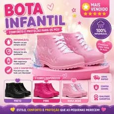 Coturno Juvenil Infantil Menina Estilo Moderno Leve e Macio Promocao