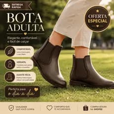 Bota Feminina Cano Curto Chelsea Moderna Conforto Antiderrapante