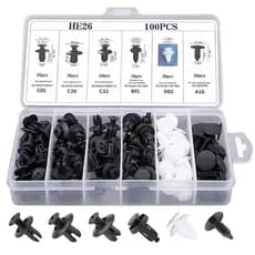 100 Pcs Mixed Auto Fastener Clipe Corpo Do Carro Push Pino Retentor Rivet Bumper Guarnição Da Porta Painel Kit Acessório