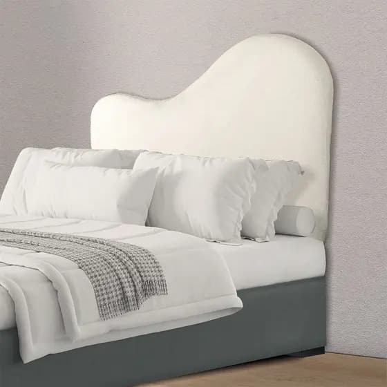 Cabeceira Orgânica 90cm Solteiro Painél Para Cama Box Bouclé Serena