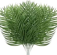 KIT C/10 Folha Artificial Verde Planta Alto Grau De Simulação Casa Reutilizável Decoração Ao Ar Livre - Envio Imediato