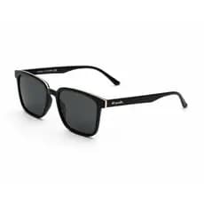 Óculos de Sol Luxo Preto Fosco com detalhes dourados
