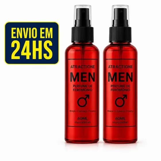 Kit 2 Perfumes Masculino com Feromônios 60ml – Sedutor, Marcante e Longa Duração - Purella