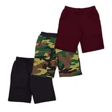 COMBO COM 3 BERMUDAS DE MOLETOM INFANTIL JUVENIL MENINO