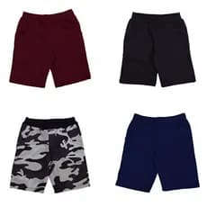 COMBO COM 4 BERMUDAS DE MOLETOM INFANTIL JUVENIL MENINO