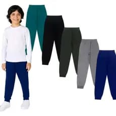 Kit 3 Calças Moletom Flanelado Infantil Menino Menina