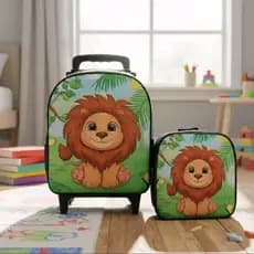 Kit Escolar Baby Infantil Mochila Com Carrinho Lancheira