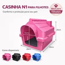 Casinha Casa Cama Cachorro Filhote Gato Pequeno N1 Casa Pet Com Proteção Raios UV Desmontável