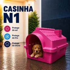 Casinha Cachorro Filhote Gato Pequeno N1 Casa Pet Com Proteção Raios UV Desmontável
