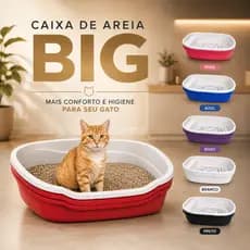 Caixa de Areia BIG para Gato com Peneira – 3 Peças (2 Bases + 1 Peneira) – Banheiro Higiênico Grande