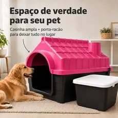 Kit Casinha N9 Completo Pet Porte Grande + Porta Ração 15kg