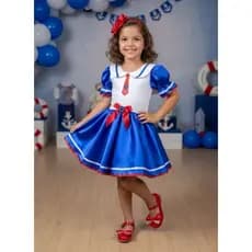 Fantasia Infantil da Marinheira Pop Festas Vestido Marinheira Marinha