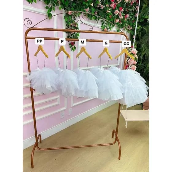 Saiote Saia de Armação Infantil com FORRO Daminha C/armação Anágua Vestidos Festa Luxo