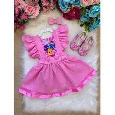 Romper/Vestido Princesa Belli Bolofofos - Bolo Fofos Rosa