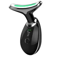 Massageador Facial 7 Luzes Led Fotorerapia Tratamento Lift Preto