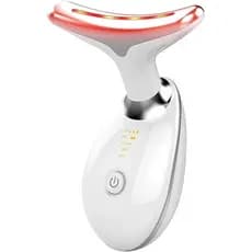 Massageador Facial LED 7 Cores - Modos, Aparelho Anti-Rugas para Rosto e Pescoço, Tratamento Estético Vibratório com Luz