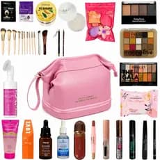 Kit Maquiagem Profissional Necessaire Bolsa Grande 28 Itens