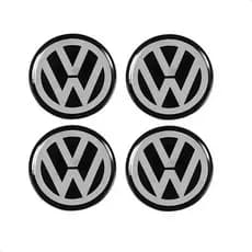 Kit 4 Emblema Adesivo Resinado Calota Volkswagen 48mm