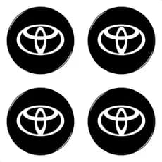 Kit 4 Emblema Adesivo Resinado Calota Toyota  48mm