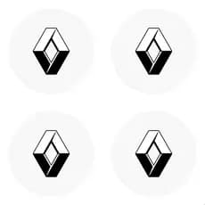 Kit 4 Emblema Adesivo Resinado Calota Renault  48mm