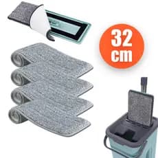 Kit 4 / 2 / 1 Refil para Mop Flat Refil Pano de Microfibra lavavel