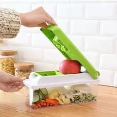 Conjunto Ralador Fatiador Plástico e Inox Descascador de Legumes